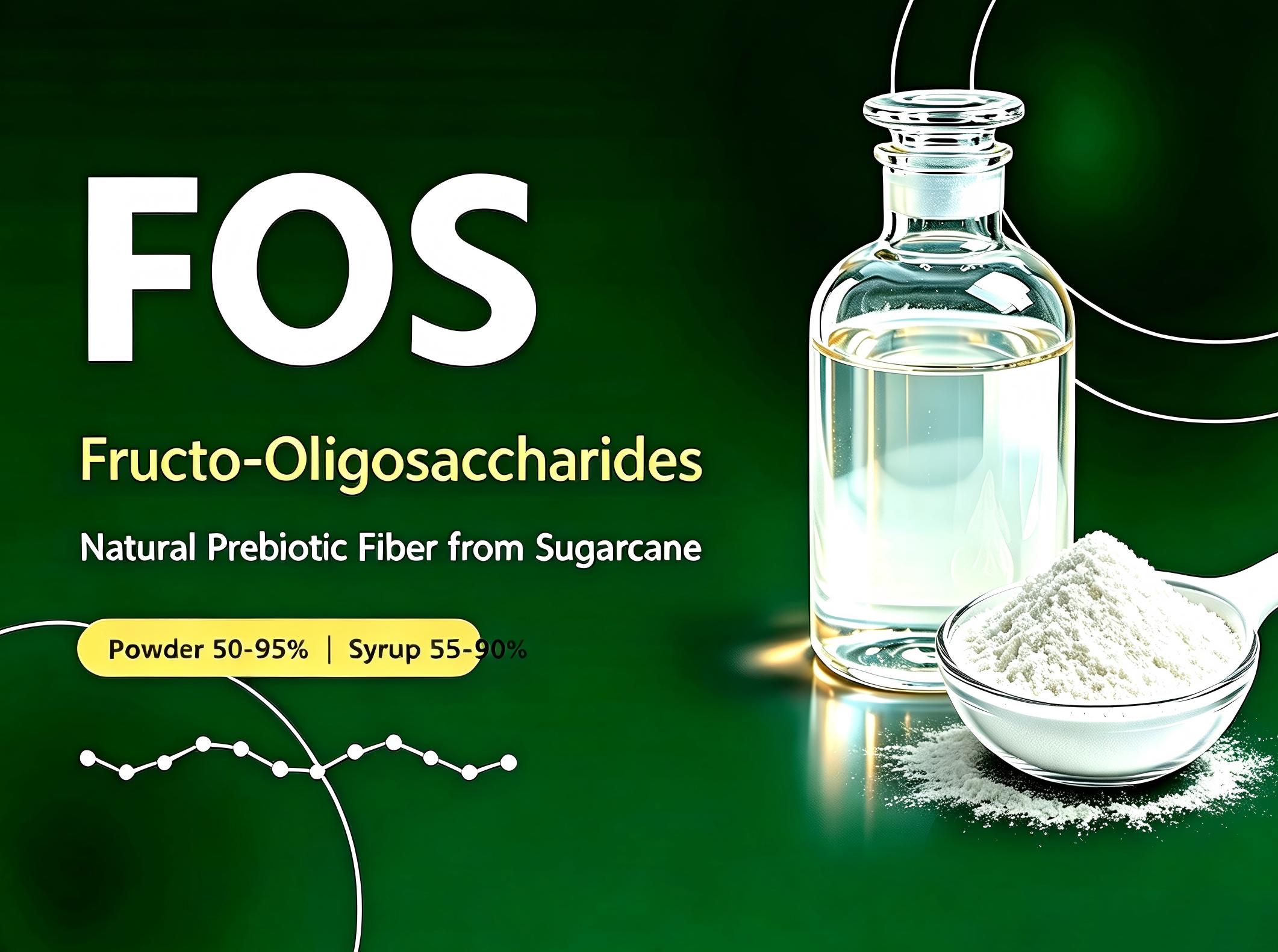 FOS fructo-oligosaccharides powder and syrup